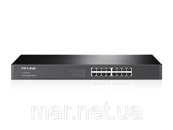 Комутатор TP-LINK TL-SG1016 16xGE некерований 19" 1U