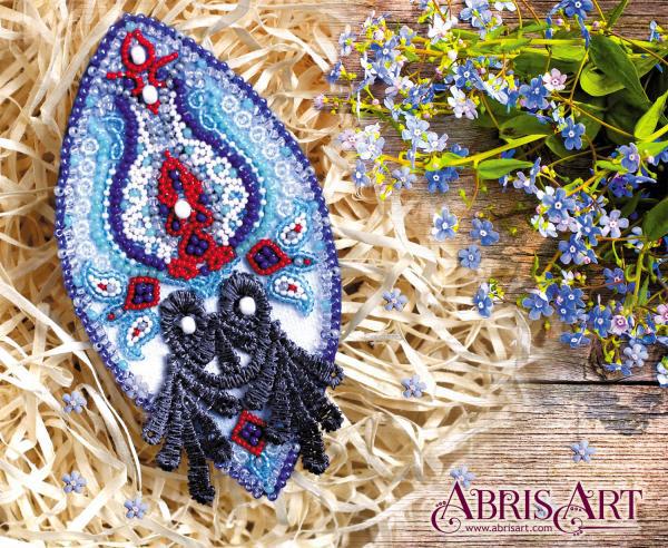 Набір для вишивання бісером прикраси на натуральному художньому полотні Східний мотив AD-013