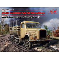 Німецький напівгусеничний автомобіль KHD S3000/SS M Maultier, 2 МВ 1/35 ICM 35453