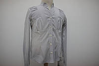 Блуза шкільна в смужку з довгим рукавом комірцем-стійкою