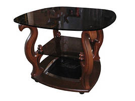 Журнальний білий столик зі скла у вітальню Брістоль-1 Антонік