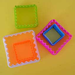 Набір вирубок для пряників та печива "Квадрати", 5 шт