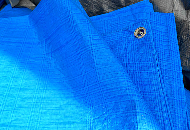 Тент 10х10 від дощу, і для створення тіні "Blue" 60 г/м2. Ламінований із кільцями. Полог., фото 1