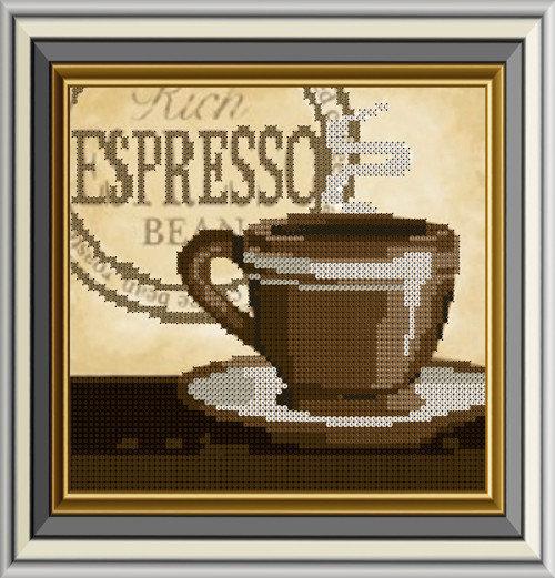 Схема для вишивання бісером на габардині Еспресо