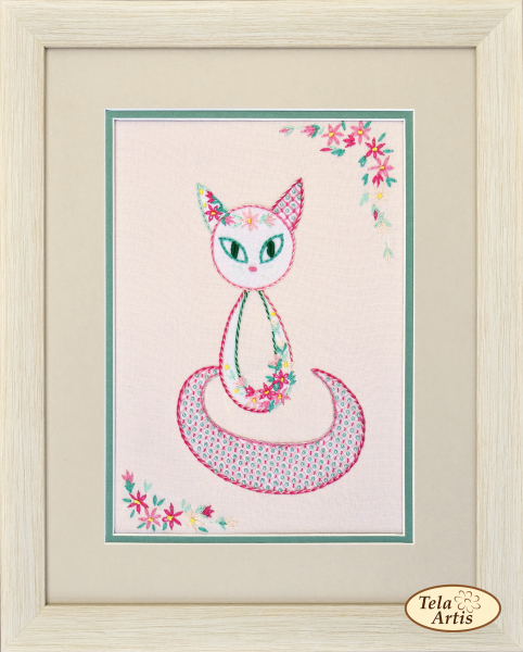 Набір для вишивання у змішаній техніці Квітковий кіт — 3 НШ-003