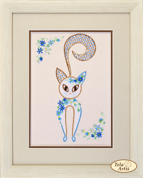 Набір для вишивання у змішаній техніці Квітковий кіт — 4 НШ-004