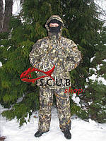 Зимний камуфляжный костюм для рыбалки и охоты VERUS "Зеленый камыш" утепленный на флисе