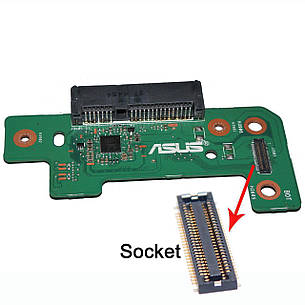 2шт - Роз'єм межплатный ASUS X555, X555U, X555UJ, X555UA - HDD Sound Board, фото 3