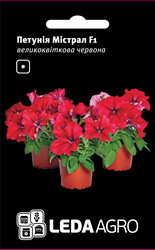 Насіння петунії Містрал F1, 10 шт., червона грандифлора