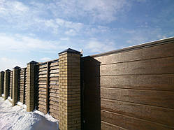 Установка заборных колпаков