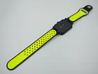 Силіконовий ремінець Sport Nike Style для Xiaomi Amazfit Bip / Lite / 20 мм Чорний / Жовтий 1674P, фото 7