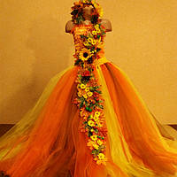 Карнавальный костюм Королевы-осени, золотая Осень от 5 до 7 лет длина юбки 60 см