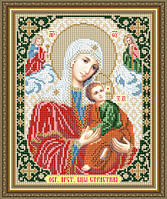 Схема вишивки бісером на авторській канві Пристрасна Образ Пресвятої Богородиці  VIA4268