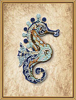 Набір для вишивання бісером на габардині Кольоровий конек ДК5594