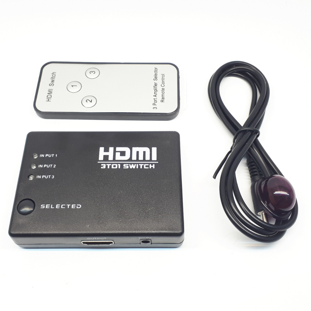HDMI SWITCH 3х1 1080p з пультом., фото 1