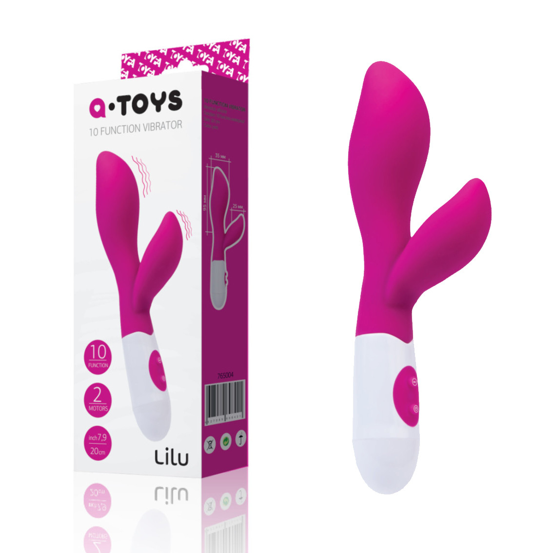 Вібратор Hi-tech — A-TOYS Vibrator LILU, 20х3,5 см.