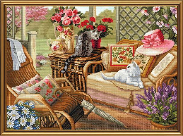 Набір для вишивання у змішаній техніці Літня веранда ННД1081