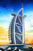 Схема вишивки бісером на атласі Бурдж - Ель - Араб  АХ2-048