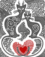 Схема вишивки бісером на атласі Візерунки любові АК3-192