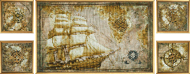 Набір для вишивання хрестиком Морська подорож (Поліптих)  СВ6584