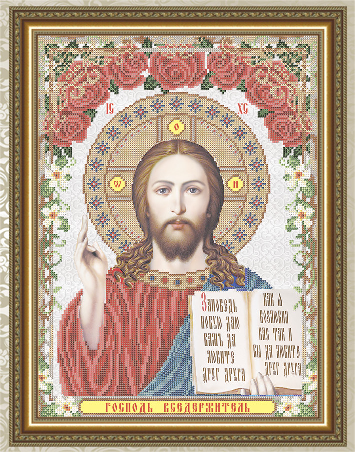 Схема вишивки бісером на габардині corder VIA3009