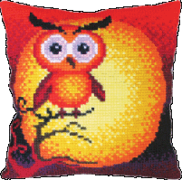 Набір для вишивання подушки хрестиком Сова РТ-135