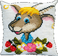 Набір для вишивання подушки хрестиком Коза-деріза РТ-148