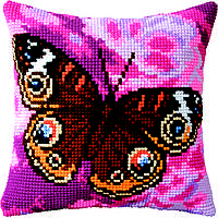 Набір для вишивання подушки хрестиком Павичеве око РТ-168