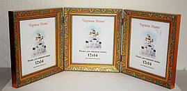 Рамка іконосос (профіль 1247-20 золото з зеленим.) 12х14 0 золото с зелён.) 12х14