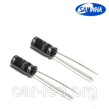 3,3mkf - 100v RD 5*11 SAMWHA, 105°C конденсатор електролітичний