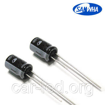 2,2mkf - 160v RD 6,3*11 SAMWHA, 105°C конденсатор електролітичний