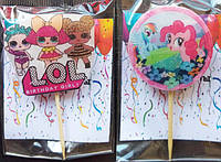 Свічки дитячі ручної роботи з картинками мультяшних героїв