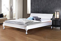 Ліжко дерев'яне двоспальне Ніколь 1,6м біле