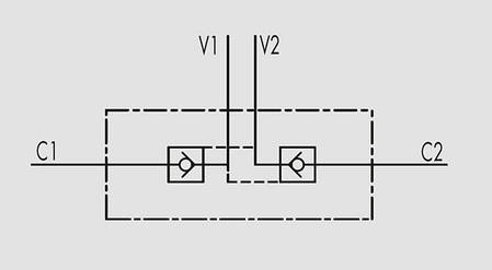 Гідрозамок двосторонній VBPDE 1/4" L, 20 л/хв, фото 2