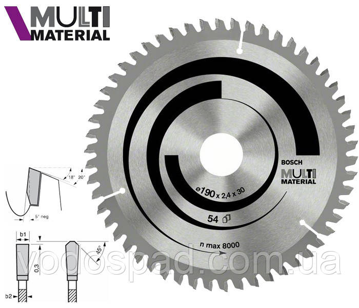 Купить Пильний диск Bosch MULTImaterial 230 мм 64 зуб. (2608640513 ...