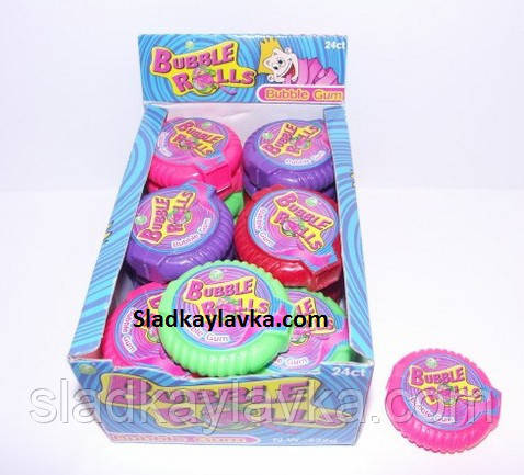 Жувальна гумка Roll Buble gum Рулетка 24 шт (64)