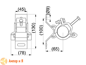 Затискач настінний універсальний SO125 2/4x (16-120) ENSTO, фото 3