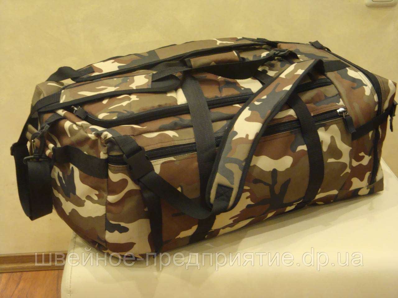 Сумка-рюкзак тактичний (квітка: ВСУ, мультикам, чорний)
