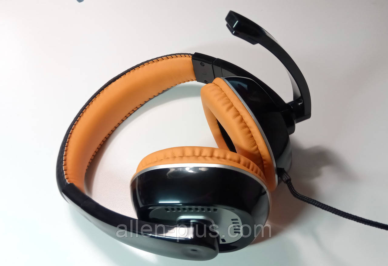 Навушники з мікрофоном Gorsun GS-M995 Powerfull Bass (Orange) (реєстр. гучності) ОРИГІНАЛ !