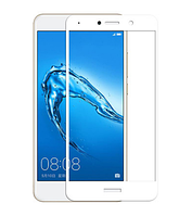 Захисне скло Full Cover для Huawei Y7 Prime Біле