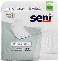 Пеленки влаговпитывающие 90х60 см (30 шт.) Seni Soft Basic