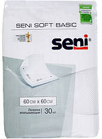 Пеленки влаговпитывающие 60х60 см (30 шт.) Seni Soft Basic