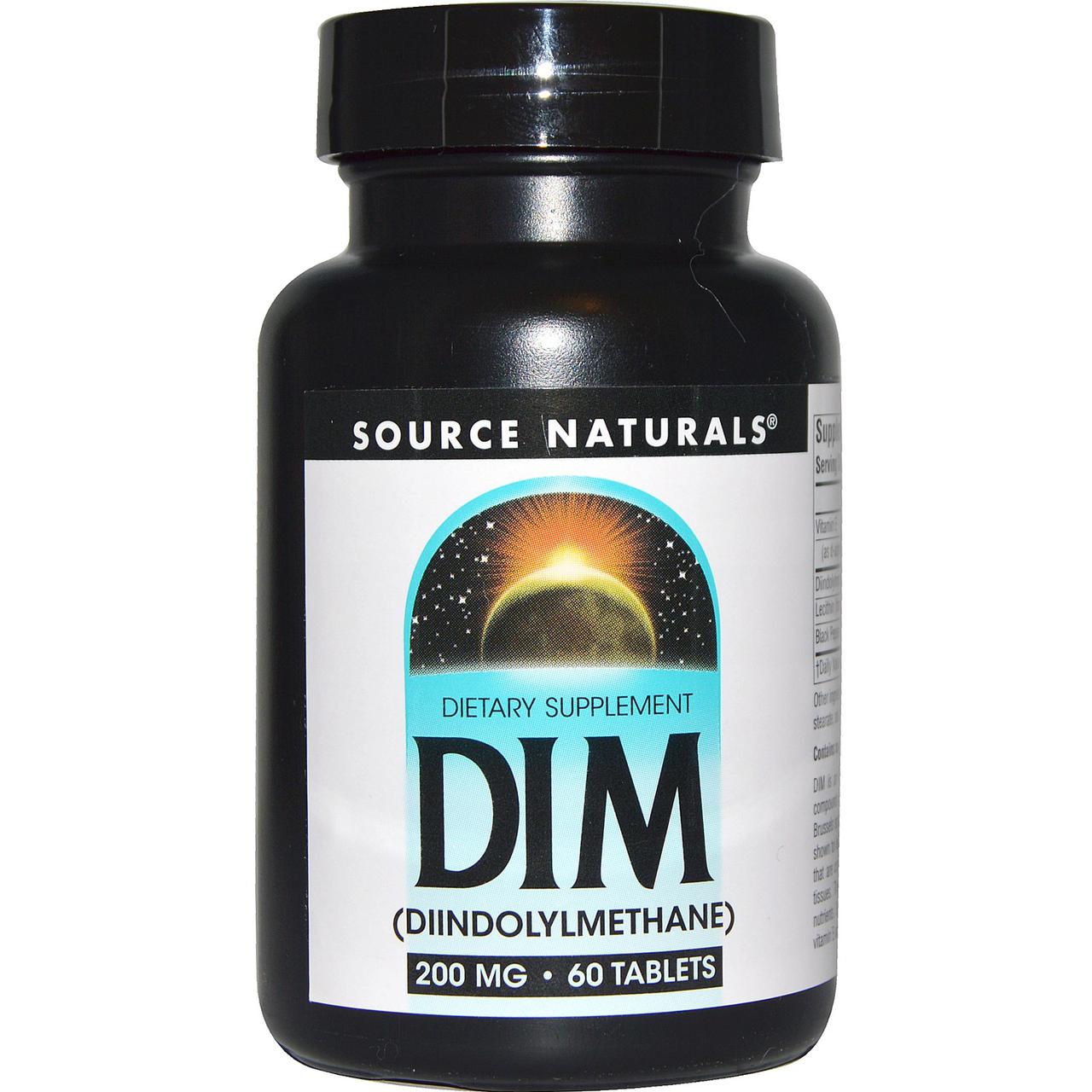 Дііндолілметан, Source Naturals, 200 мг, 60 таб.