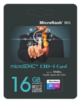 Картка пам'яті MicroSDHC 16Gb Microflash Class 10 UHS-I