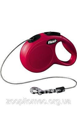 Поводок-рулетка Flexi New Classic трос XS 3 м до 12 кг ( в асортименті), фото 1