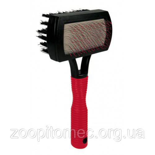 Щітка пуходерка одностороння з пластиковою ручкою 17х10 см Trixie, фото 1