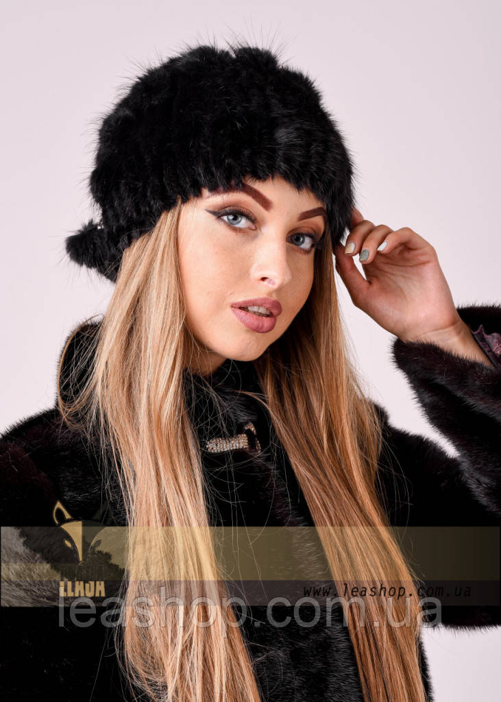 Ондатрова шапка для жінок, зимова з натурального хутра, фото 1