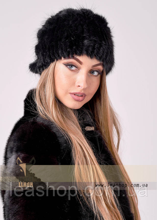 Зимняя женская меховая шапка из ондатры ФОТО Купить шапку из меха ондатры ФОТО