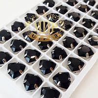 Стрази в ланцюгах Триліант, розмір 12 мм, колір Jet, 1 шт.