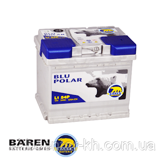 Автомобільні акумулятори BAREN BLU POLAR 6СТ- 54 Аз 520А R, фото 1